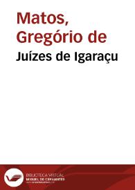 Portada:Juízes de Igaraçu / Juízes de Igaraçu
