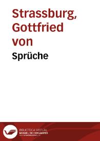 Portada:Sprüche / Gottfried von Straßburg