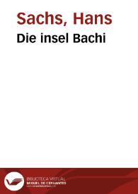 Portada:Die insel Bachi / Hans Sachs