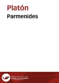 Portada:Parmenides / Platon