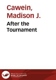 Portada:After the Tournament / Madison Cawein