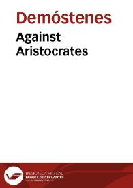 Against Aristocrates / Demosthenes | Biblioteca Virtual Miguel de Cervantes