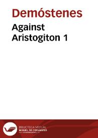 Portada:Against Aristogiton 1 / Demosthenes