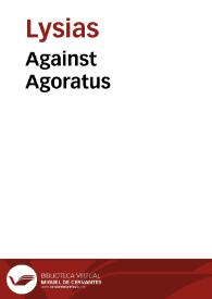 Portada:Against Agoratus / Lysias