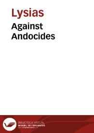 Portada:Against Andocides / Lysias