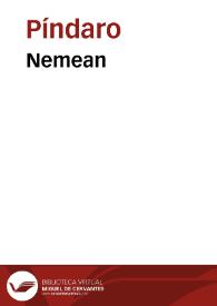 Portada:Nemean / Pindar