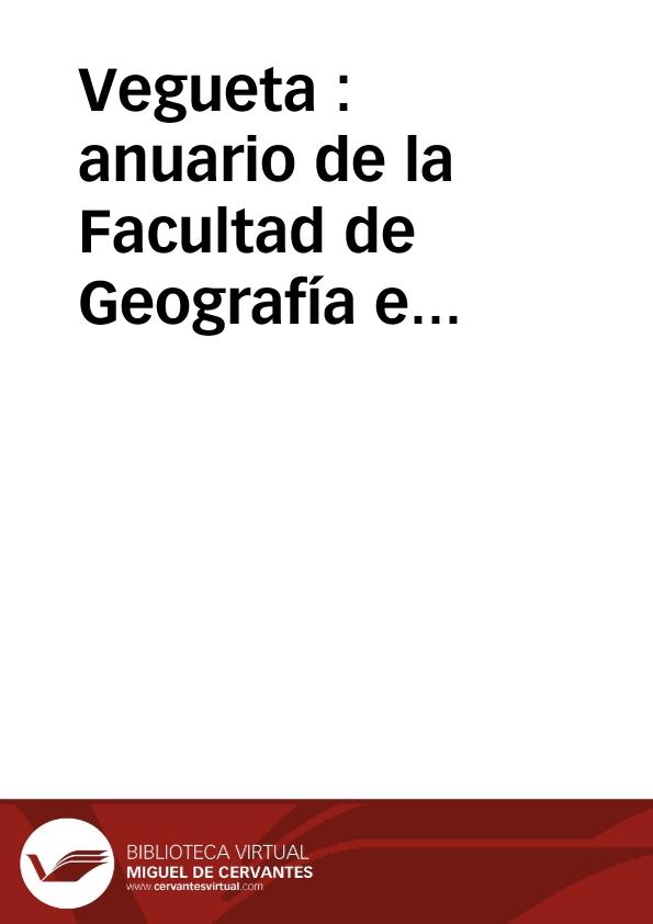 Vegueta : anuario de la Facultad de Geografía e Historia | Biblioteca Virtual Miguel de Cervantes