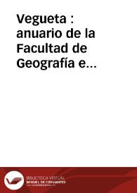 Vegueta : anuario de la Facultad de Geografía e Historia | Biblioteca Virtual Miguel de Cervantes