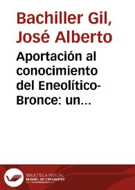 Portada:Aportación al conocimiento del Eneolítico-Bronce: un hacha pulimentada procedente de Cortos (Soria) / José Alberto Bachiller Gil