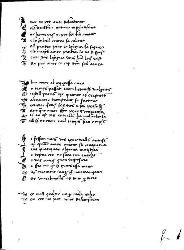 Poetas catalanes. Manuscrito. Biblioteca de la Universidad de Zaragoza | Biblioteca Virtual Miguel de Cervantes