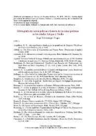 Bibliografía de teoría política e historia de las ideas políticas en las edades Antigua y Media / Ángel Montenegro Duque | Biblioteca Virtual Miguel de Cervantes
