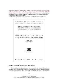 Portada:Fíbulas de arco visigodas del Museo [Arqueológico de Barcelona] / Martín Almagro Basch