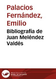 Bibliografía de Juan Meléndez Valdés