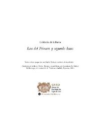 Portada:Loa del Primero y Segundo Isaac / Pedro Calderón de la Barca; texto crítico preparado por Rafael Zafra y E. Borrego; ed. musical de A. Torrente