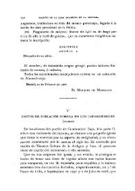 Portada:Restos de población romana en los Carabancheles (Madrid) / José María Florit