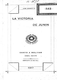 La victoria de Junín. Canto a Bolívar / José Joaquín Olmedo | Biblioteca Virtual Miguel de Cervantes