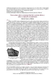 Portada:Nuevos datos sobre la cronología final de la cerámica ibérica y sobre su expansión extrapeninsular / Antonio García y Bellido