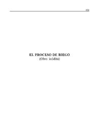 Portada:Pronunciamiento y proceso de Riego / Carlos Muñiz
