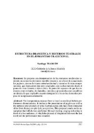 Estructura dramática y recursos teatrales en el romancero tradicional / Santiago Trancón | Biblioteca Virtual Miguel de Cervantes