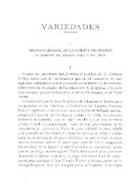 Portada:Archivo general de la Corona de Aragón. El profesor Dr. Enrique Finke y sus obras / Francisco de Bofarull