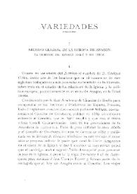 Portada:Archivo general de la Corona de Aragón. El profesor Dr. Enrique Finke y sus obras / Francisco de Bofarull