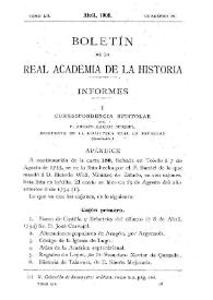 Portada:Correspondencia epistolar del P. Andrés Marcos Burriel, existente en la Biblioteca Real de Bruselas. (Conclusión) / Jesús Reymóndez del Campo
