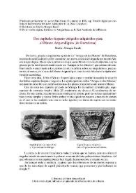 Más información sobre Dos capiteles hispano-visigodos adquiridos para el Museo Arqueológico [de Barcelona] / Martín Almagro Basch