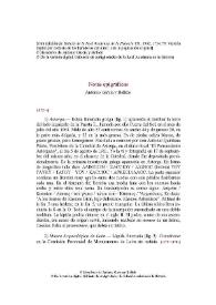 Notas epigráficas / Antonio García y Bellido | Biblioteca Virtual Miguel de Cervantes