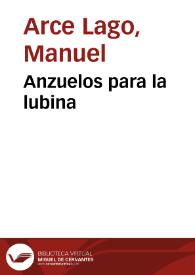 Portada:Anzuelos para la lubina / Manuel Arce