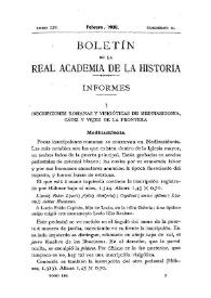 Inscripciones romanas y visigóticas de Medinasidonia, Cádiz y Vejer de la Frontera / Enrique Romero de Torres | Biblioteca Virtual Miguel de Cervantes