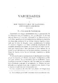 Portada:Don Vincencio Juan de Lastanosa. Apuntes bio-bibliográficos (Continuación) [II] / Ricardo del Arco