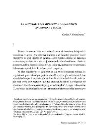 Portada:La autoridad del Derecho y la injusticia económica y social / Carlos F. Rosenkrantz