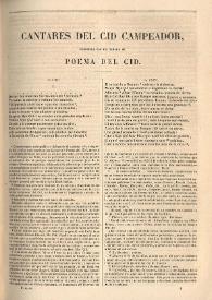 Portada:Cantares del Cid Campeador, conocidos con el nombre de Poema del Cid