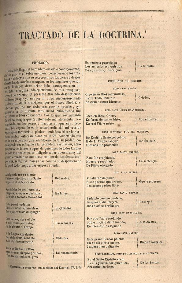 Tratado de la doctrina / [Pedro de Veragüe] | Biblioteca Virtual Miguel de Cervantes