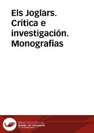 Portada:Els Joglars. Crítica e investigación. Monografías