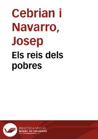 Portada:Els reis dels pobres / conte per Josep Cebrián Navarro; il·lustracions de Juan Marín