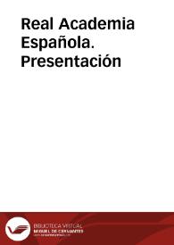 Portada:Real Academia Española. Presentación