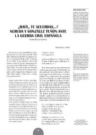 Portada:¿Raúl, te acuerdas...? Neruda y González Tuñón ante la Guerra Civil española / Pedro Mendiola Oñate