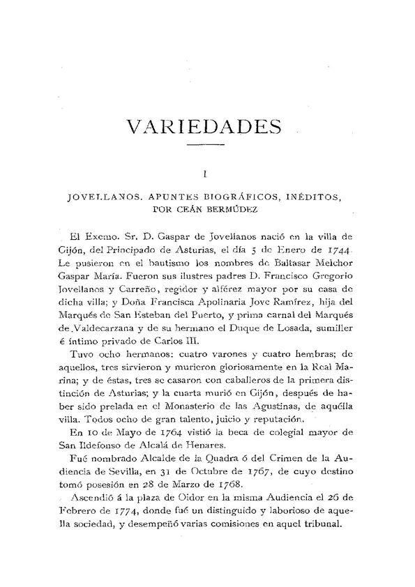 Jovellanos. Apuntes biográficos, inéditos, por Ceán Bermúdez / José Gómez Centurión | Biblioteca Virtual Miguel de Cervantes