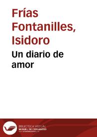 Portada:Un diario de amor / Isidoro Frías Fontanilles