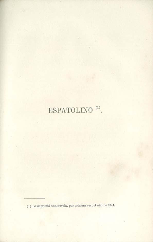 Espatolino / Gertrudis Gómez de Avellaneda | Biblioteca Virtual Miguel de Cervantes