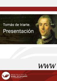 Portada:Tomás de Iriarte. Presentación / Jesús Pérez Magallón