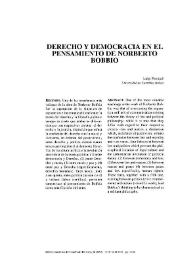 Derecho y democracia en el pensamiento de Norberto Bobbio / Luigi Ferrajoli | Biblioteca Virtual Miguel de Cervantes