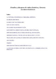 Portada:Estudios y discursos de crítica histórica y literaria. Escritores históricos / Marcelino Menéndez y Pelayo ; edición preparada por Enrique Sánchez Reyes