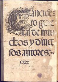 Portada:Cancio[n]ero general de muchos y diuersos autores ...