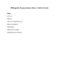 Portada:Bibliografía hispano-latina clásica. Catulo-Cicerón / edición preparada por Enrique Sánchez Reyes