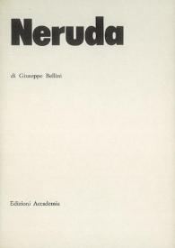 Portada:Neruda / di Giuseppe Bellini