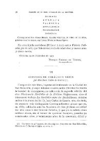 Portada:Estudios de heráldica vasca por D. Juan Carlos de Guerra / F. Fernández de Béthencourt