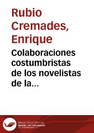 Colaboraciones costumbristas de los novelistas de la segunda mitad del siglo XIX / Enrique Rubio Cremades