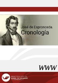 José de Espronceda. Cronología / María Pilar Espín Templado | Biblioteca Virtual Miguel de Cervantes